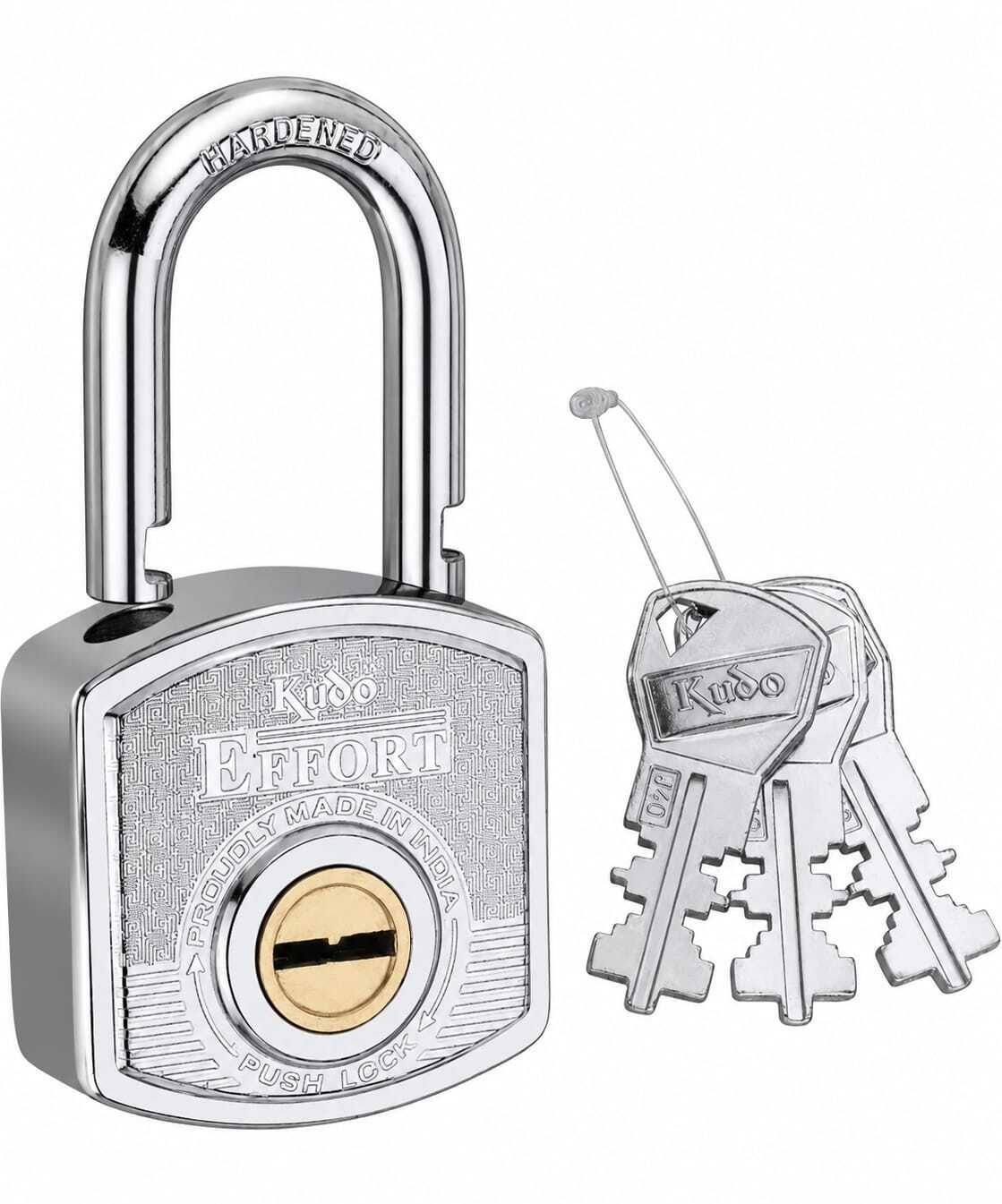 idara Kudo Effort |65mm |Big Tumbler | 3 Reversible Keys | 9 Levers | Push Locking Padlock-picture-36