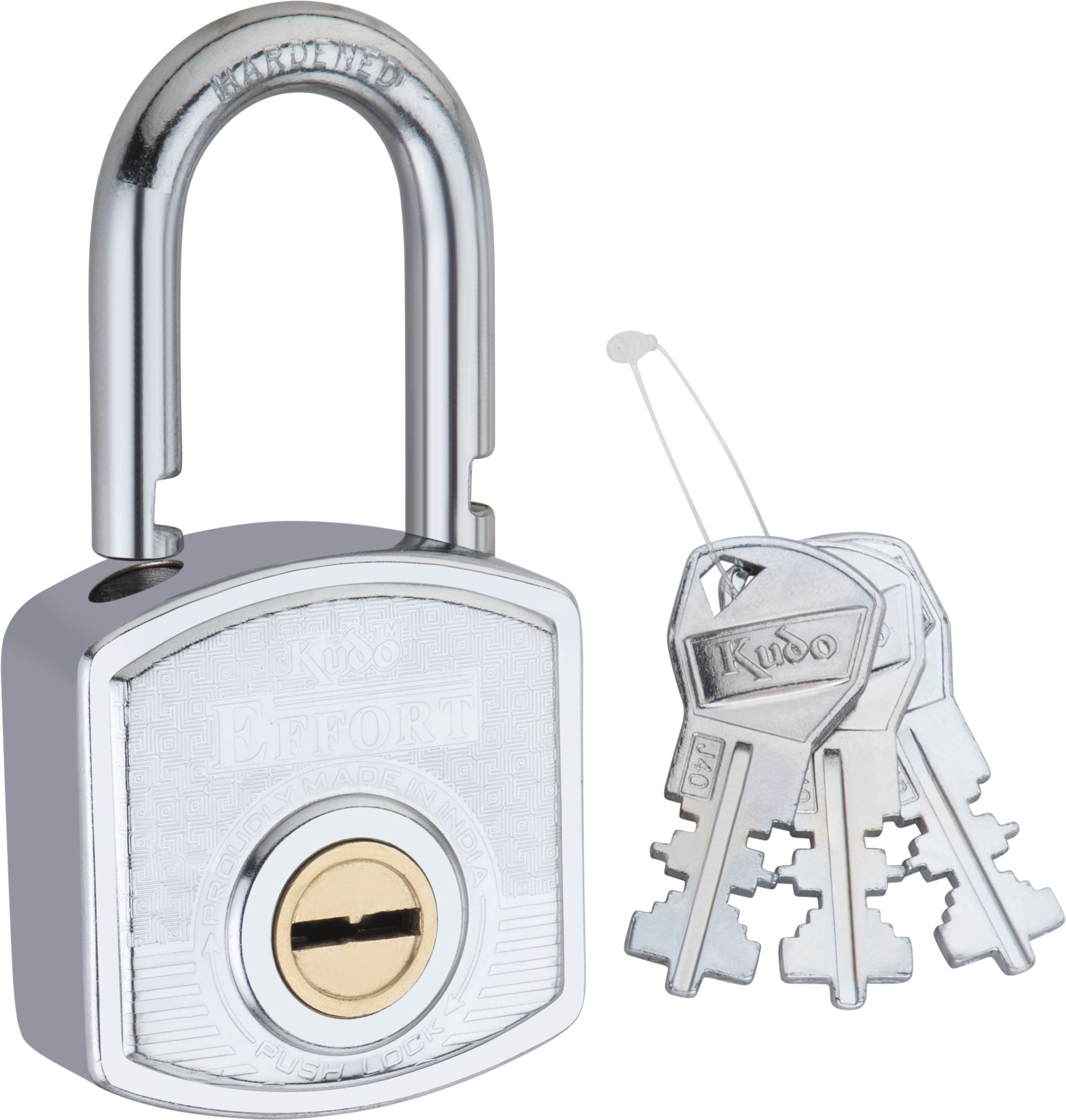 Kudo Effort 2 Ton Capacity 65mm, Ultra Push Locking for Home Gate & Shop,3 Keys Padlock-image-44