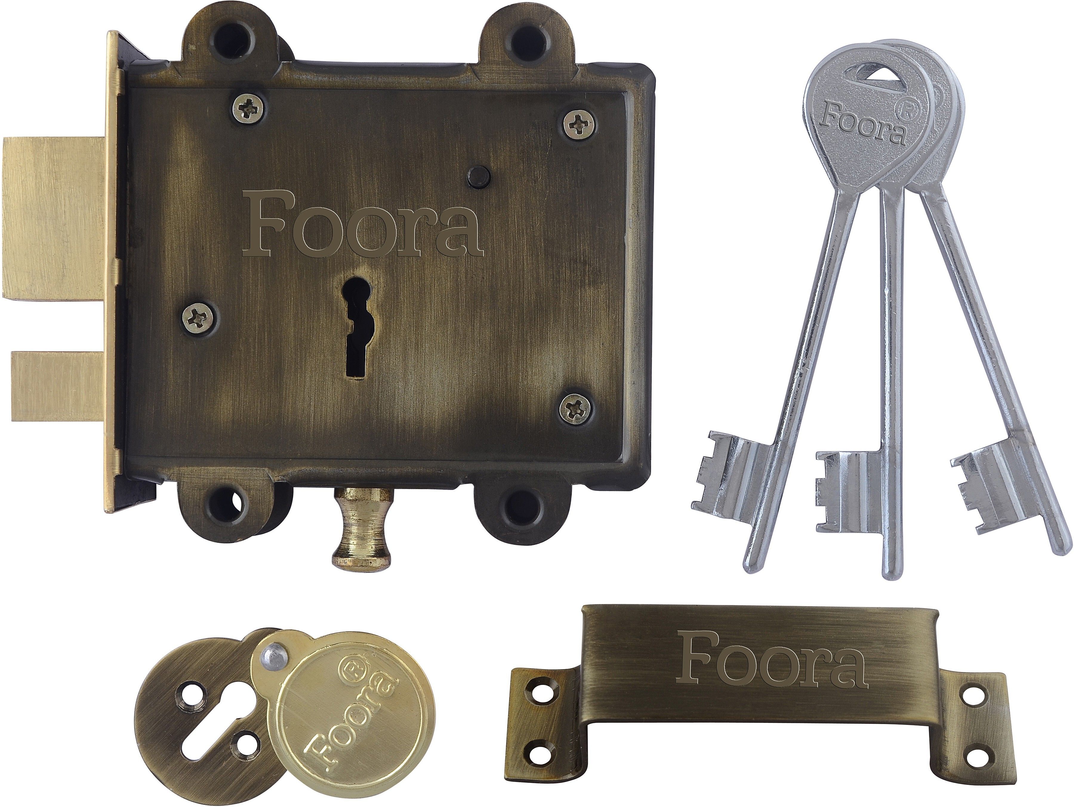 Entry 2in1 Door interlock 3 keys with A tower bolt, Operated Both Side Door Lock-image-34
