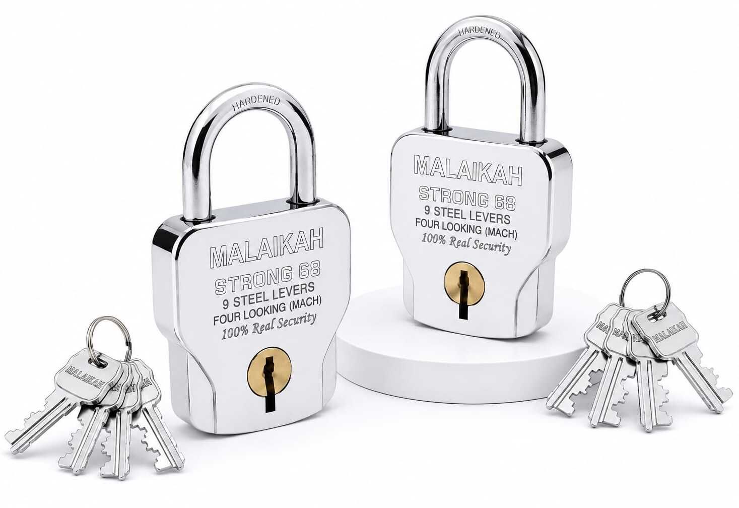 malaikah Heavy Duty 68mm Steel Lever Lock with Four Locking Mechanism Padlock-picture-29