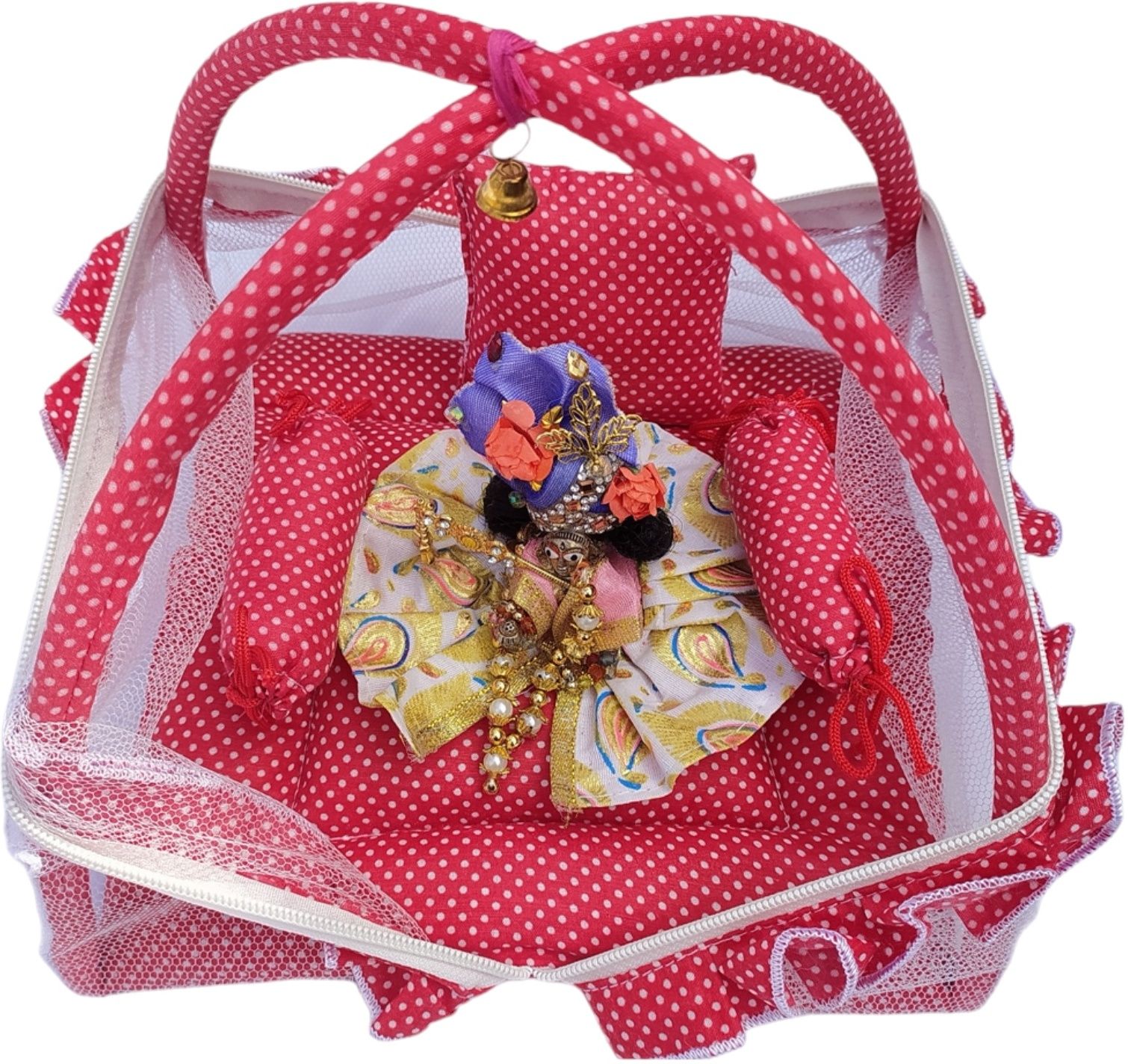 Laddu Gopal Bed For Size 0 To 6 no. Laddu Gopal bed, Thakur ji, kanha ji bed Jhula-image-36