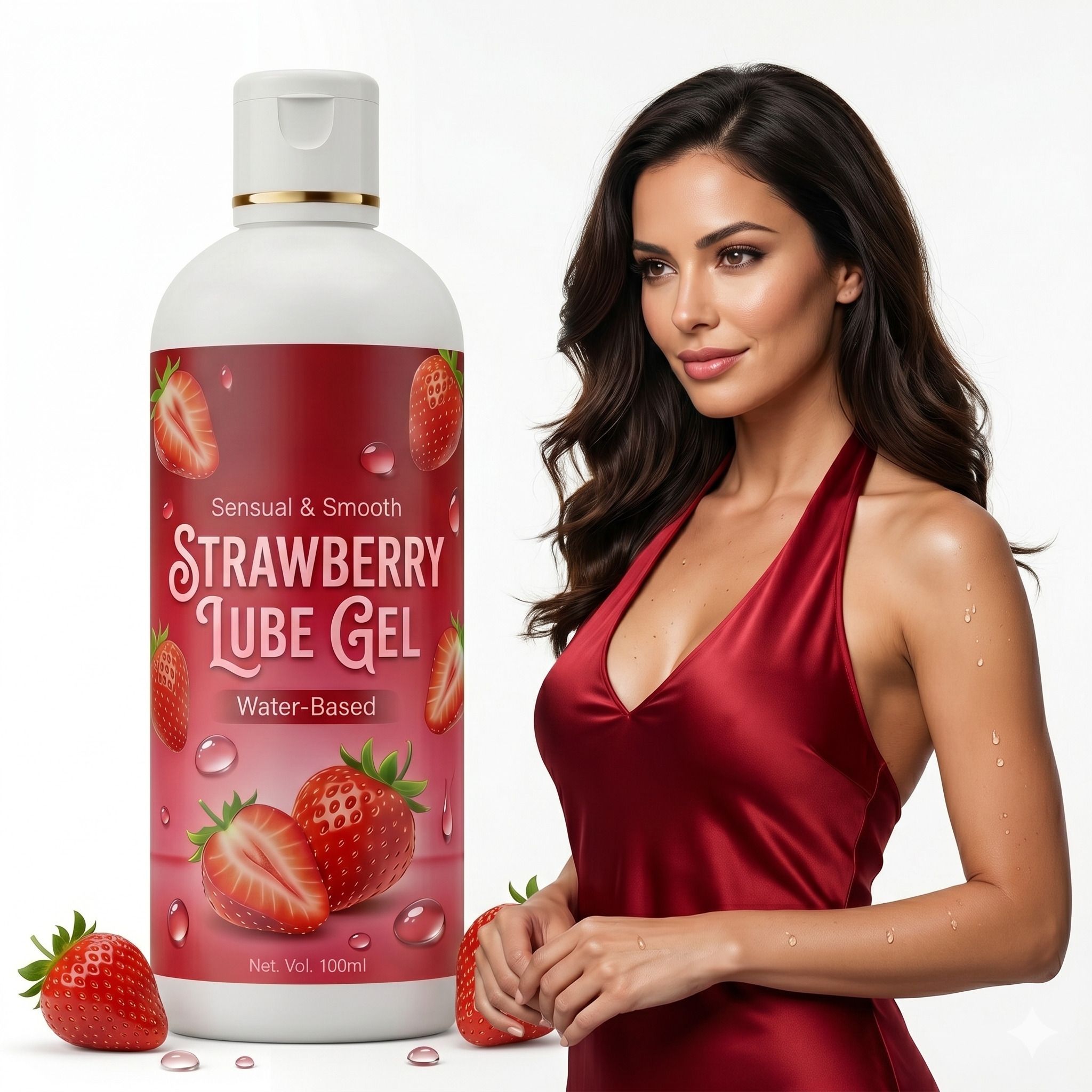 kdw Flavored Strawberry Water Based Personal Lube - 100ml Lubricant-picture-22
