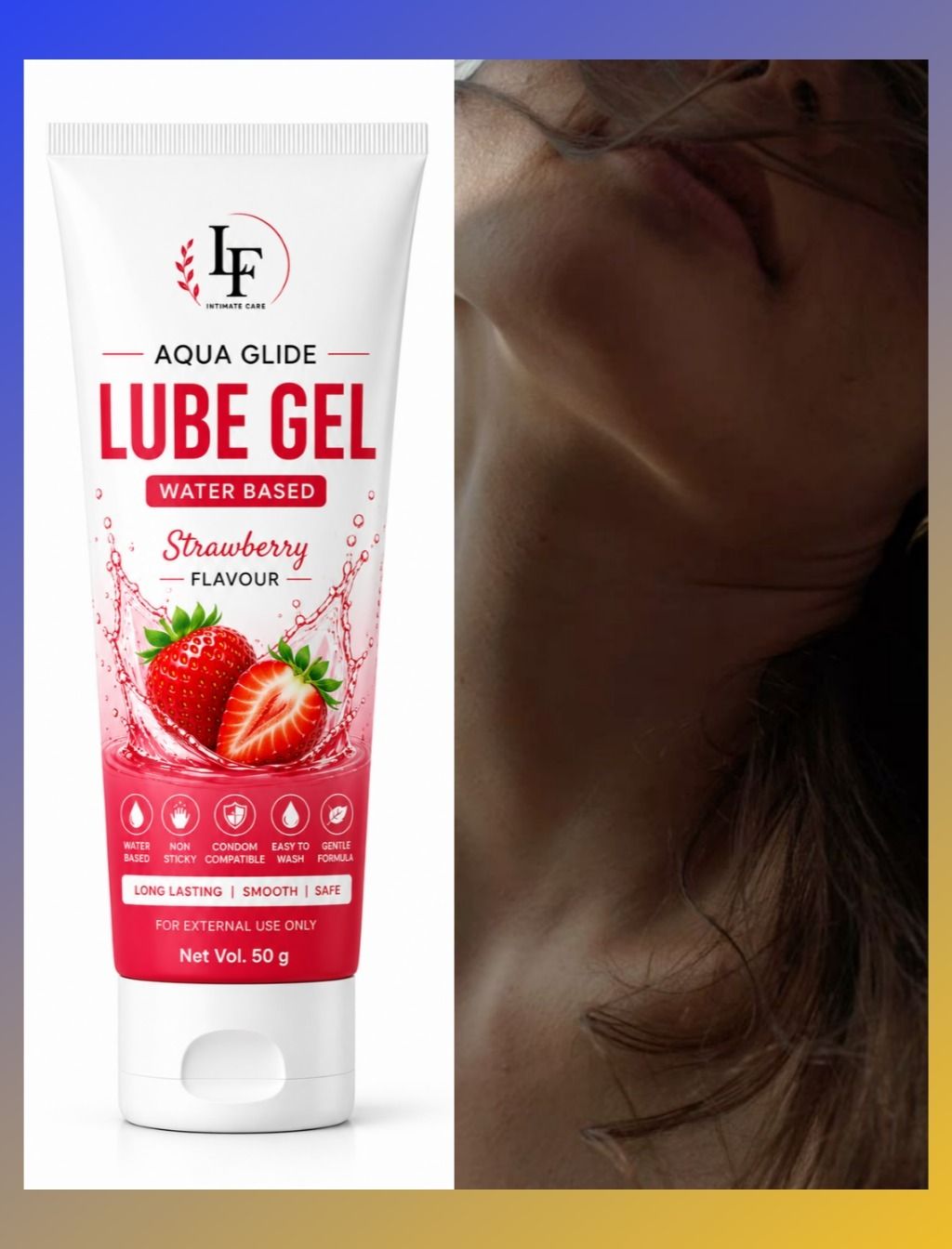 Strawberry Flavoured Water Based Lubricant Gel 50 ml Lubricant-image-26