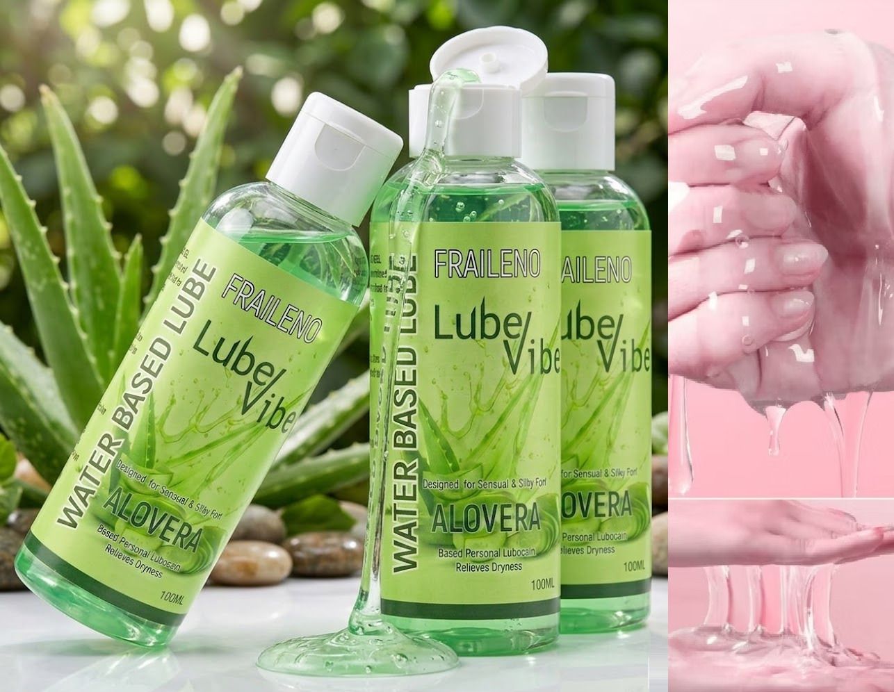 Best Water Based Intimate Lube for Sensitive Skin - Aloe Vera Personal Lube Gel Lubricant-image-40