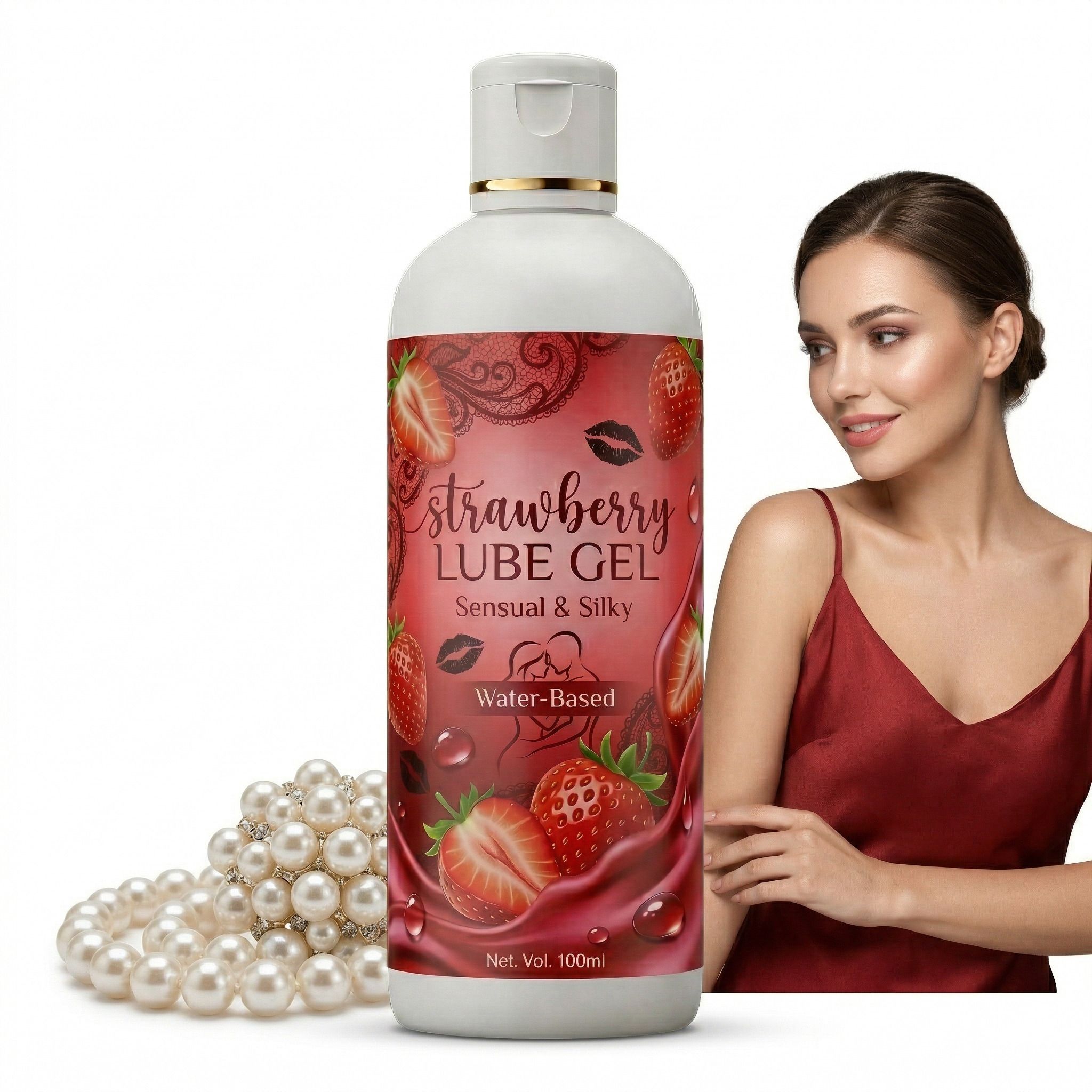 kdw Strawberry Scented Water Based Intimate Lubricant Gel - 100 ml Lubricant-picture-38