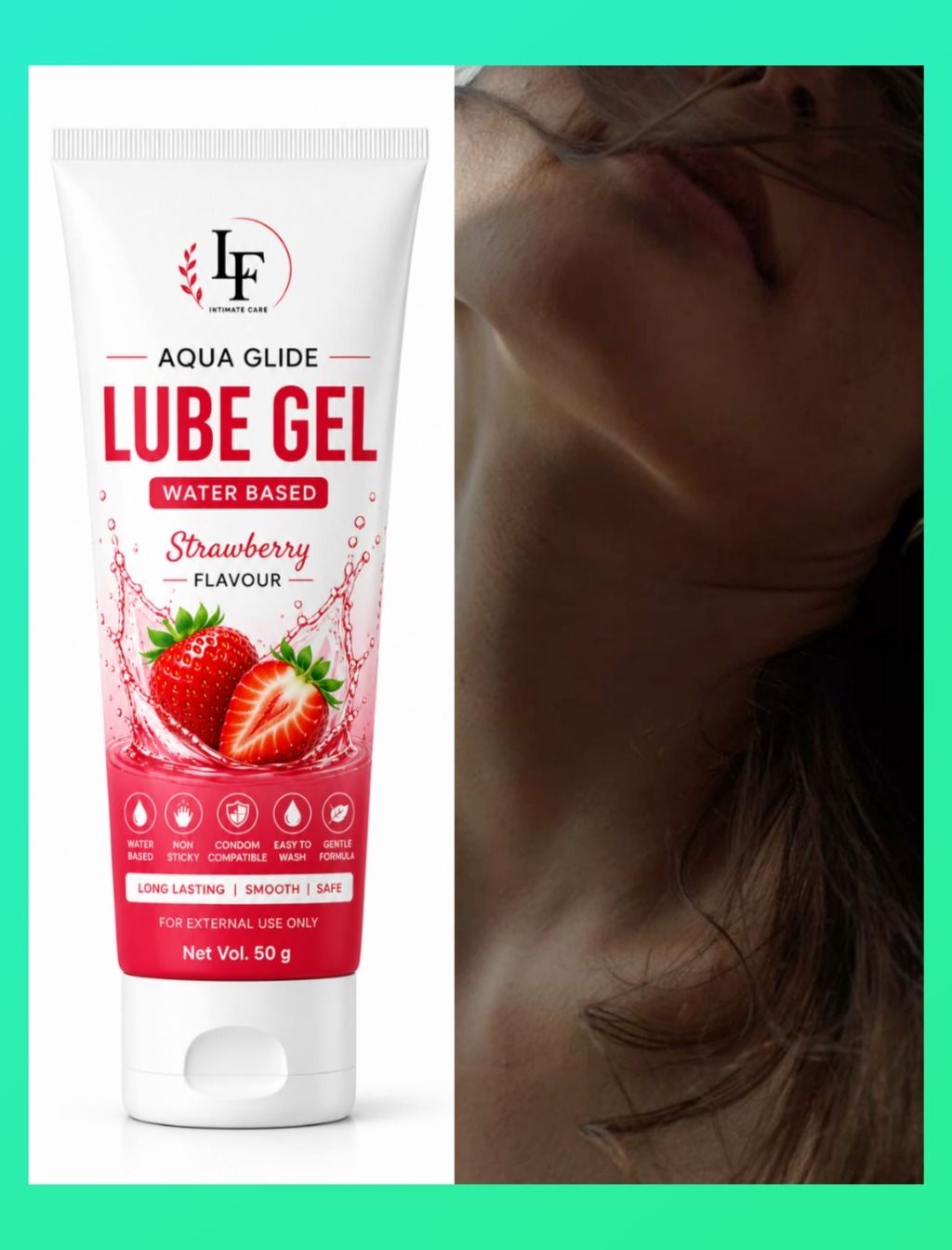 Strawberry Water Based Lubricant Easy Wash 50 ml Lubricant-image-25