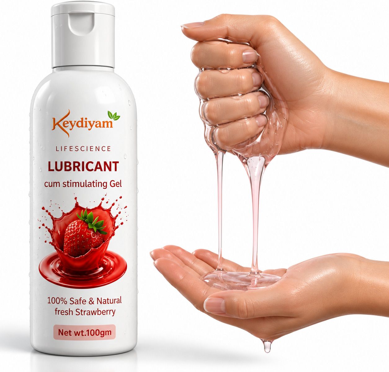 keydiyam Strawberry Lube | Water-based Lubricant Lubricant (100g) Lubricant-picture-13