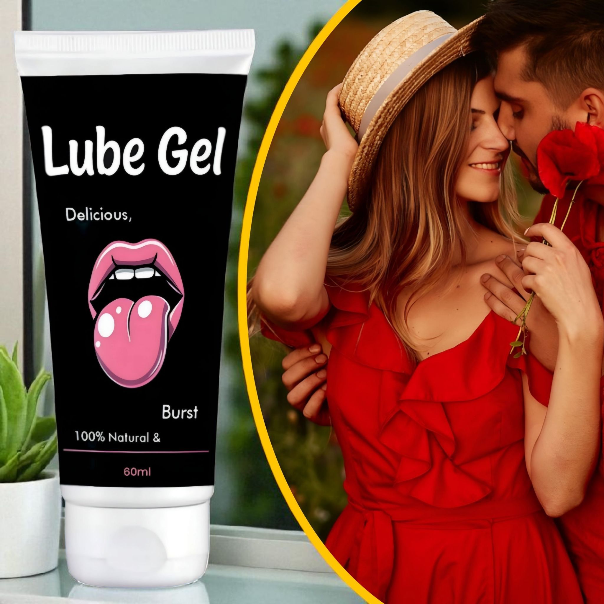 shawdi Lube Gel Delicious Burst Cream - 60ml (100% Natural & Safe) Lubricant-picture-13