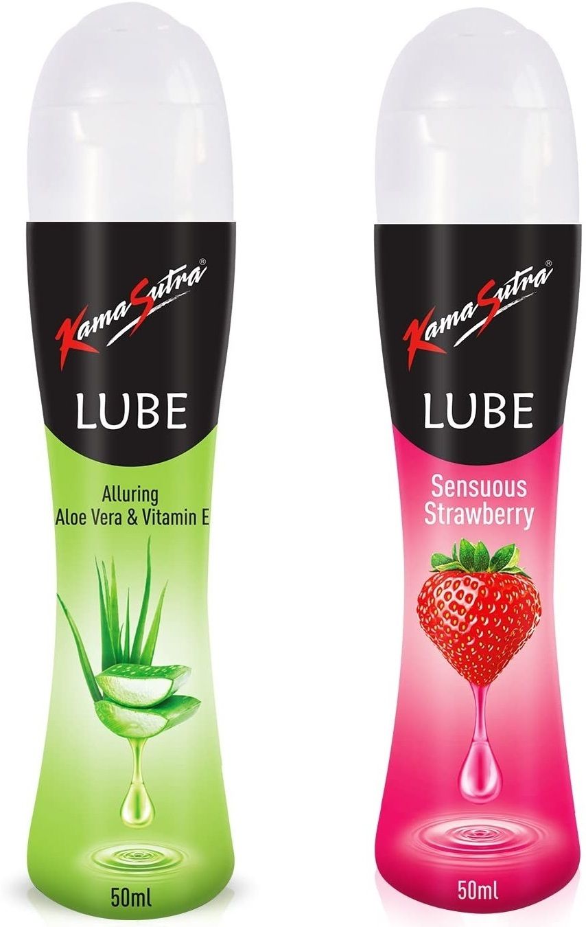 kamasutra Strawberry and Aloe Vitamin E Lubricant Gel for Men & Women 50ml pack of 2 Lubricant-picture-28