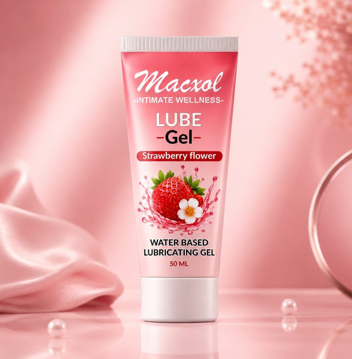 macxol Strawberry Flower Personal Lube | Water Based Lubricating Gel Lubricant-picture-26