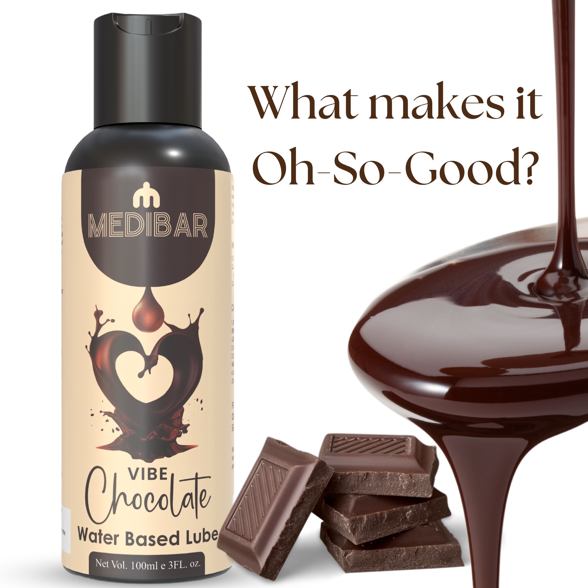 medibar Chocolate Lube & Massage Gel - Water Based Formula Gel Pack of-1 Lubricant-picture-14