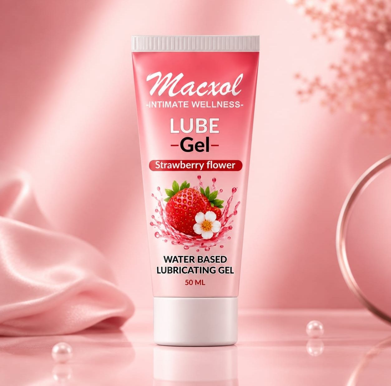 macxol Water Based Lube Gel with Strawberry Flower Fragrance Lubricant-picture-23