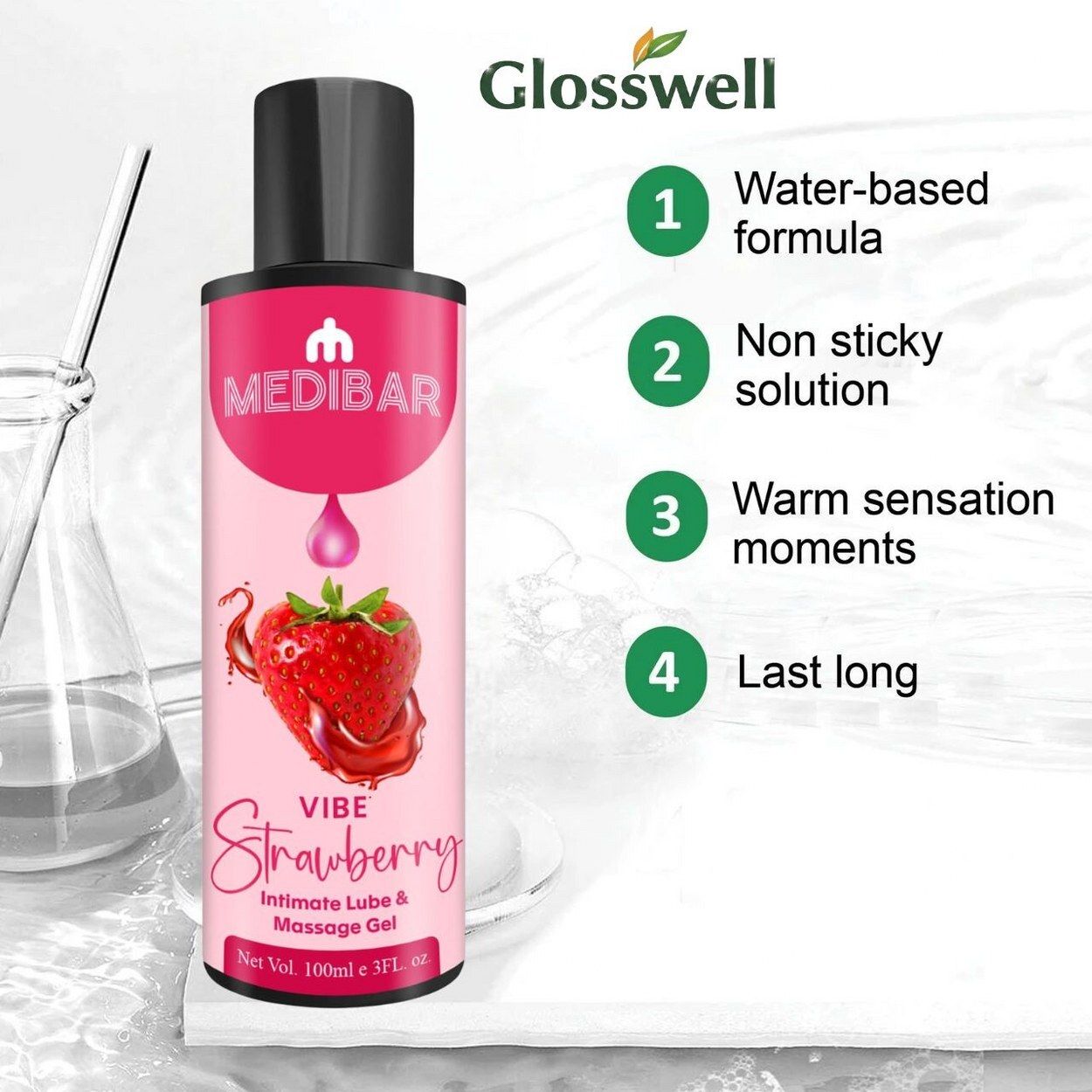 glosswell Personal Comfort & Massage Gel – Strawberry Lubricant-picture-12