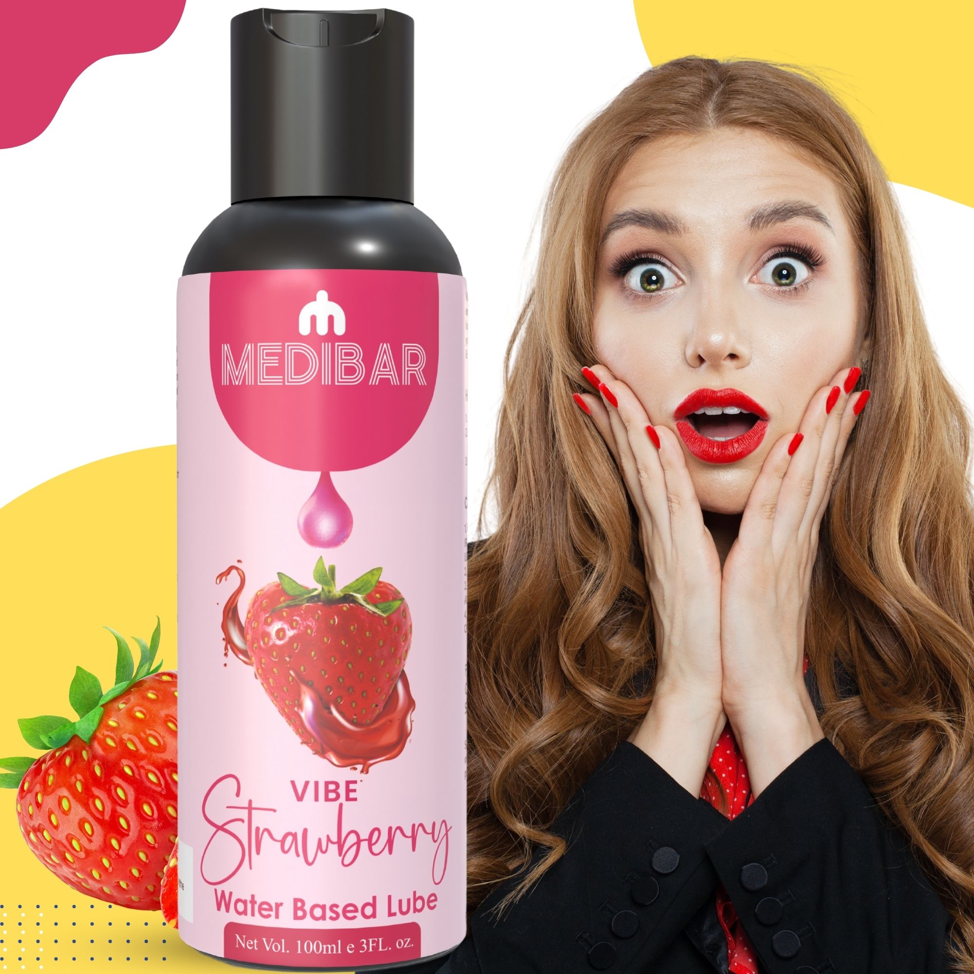 Natural Strawberry Flavoured Compatible with condoms & toys`2 in 1 massage Gel & Lubricant-image-37