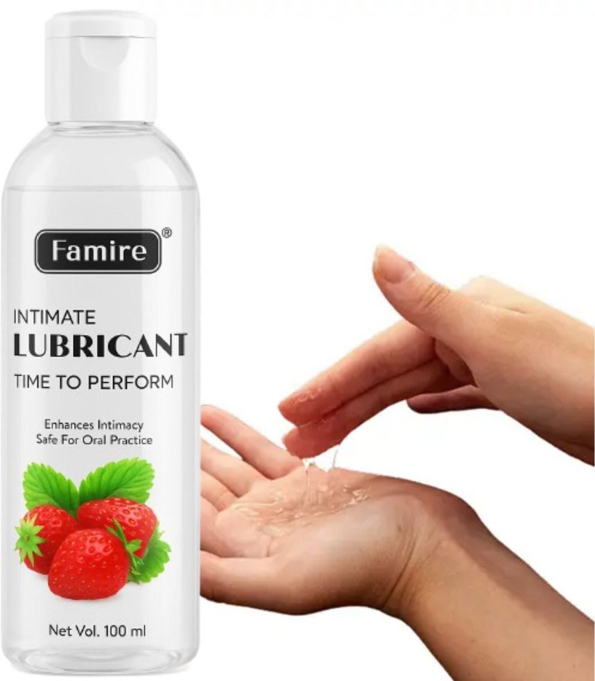 Strawberry Flavoured Lube & Massage Gel - Water Based Formula Lubricant-image-21