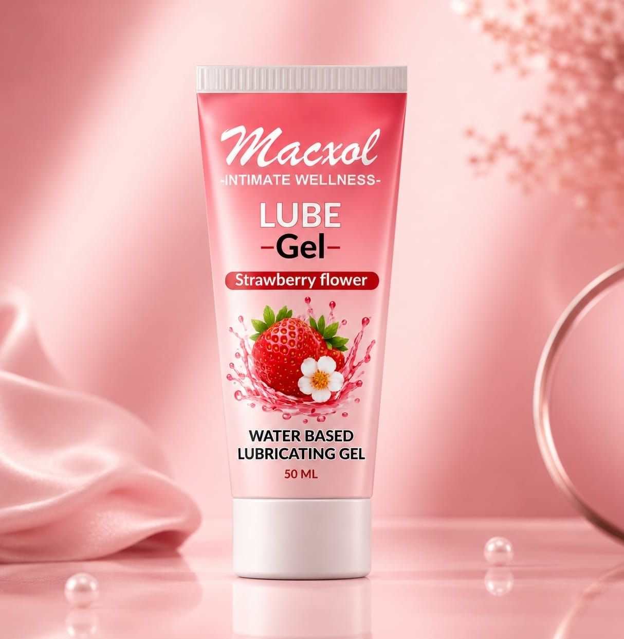 macxol Personal Lubricant Gel Water Based Strawberry Flower Lubricant-picture-25