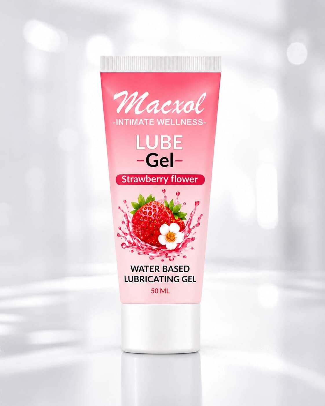 macxol Personal Lubricating Gel Water Based Strawberry Flower Lubricant-picture-22