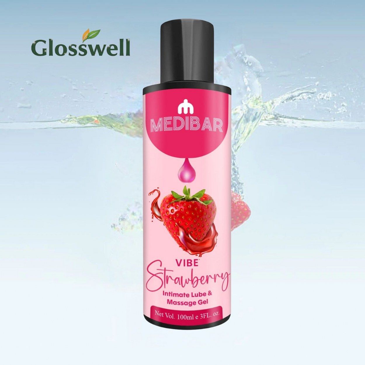glosswell Premium Water Based Personal Massage & Intimate Lubrication Gel – Strawberry Lubricant-picture-26