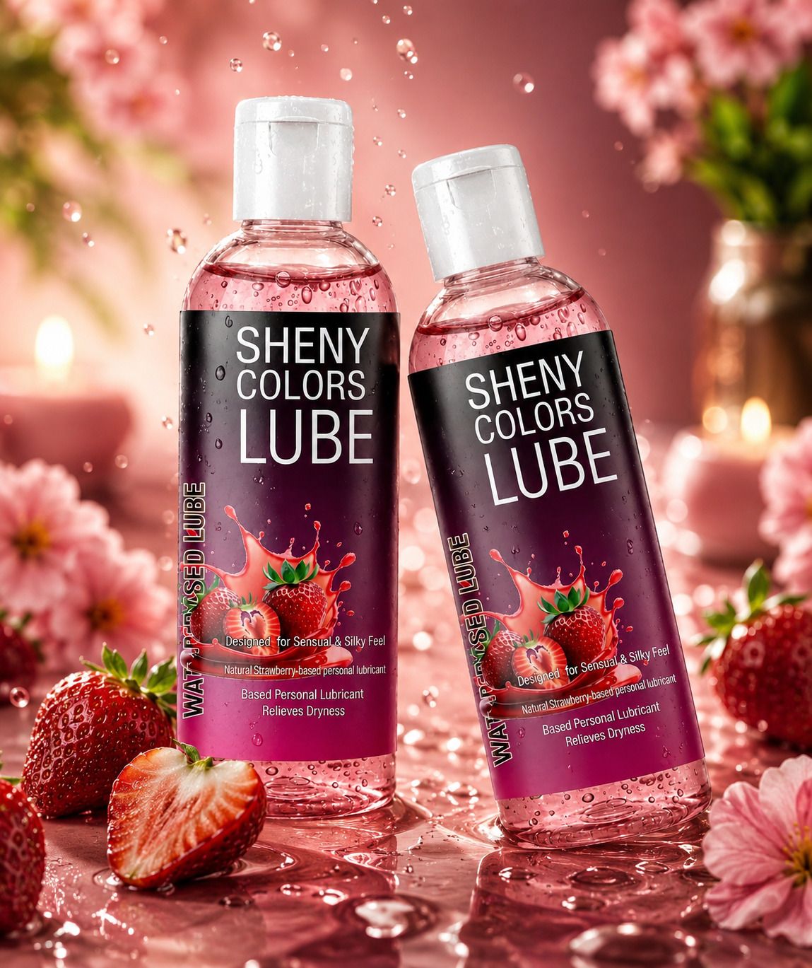 sheny colors Long-Lasting Water-Based Lube with Delicious Strawberry Flavor Lubricant-picture-16