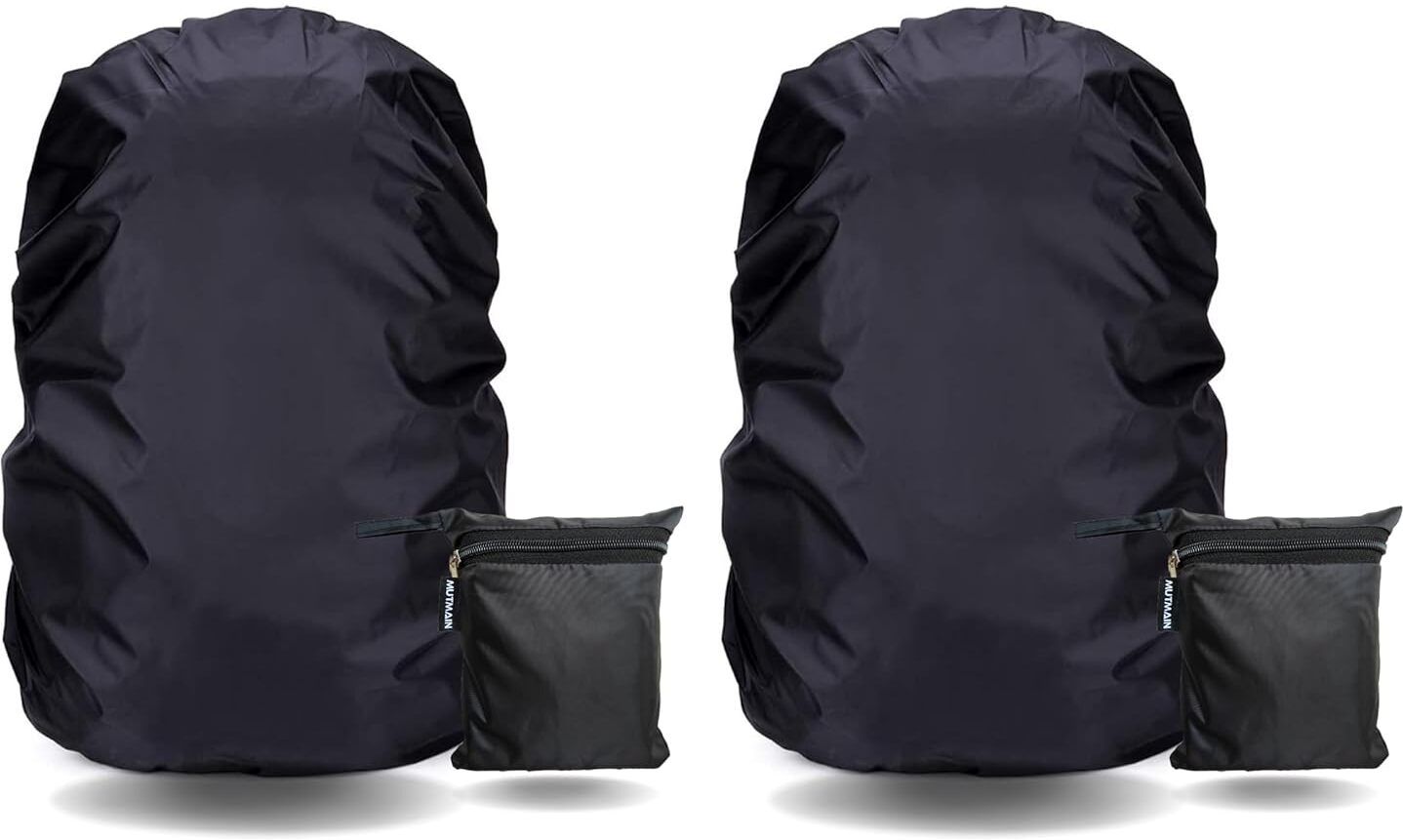 COFP 2Pcs Waterproof Laptop Bag Cover/Waterproof Backpack Rain Cover with Pouch Waterproof Laptop Bag Cover, Luggage Bag Cover, School Bag Cover, Trekking Bag Cover