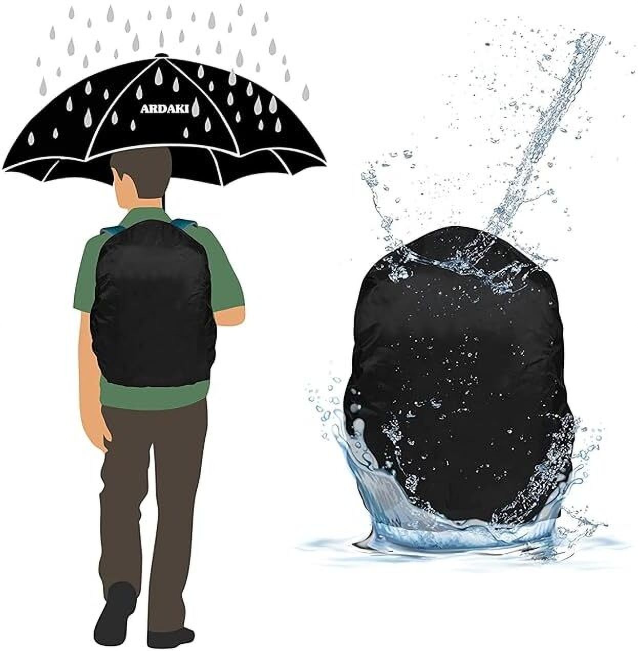 MOREL Rain Cover for Bags Protector Elastic Dust Proof, Waterproof Trekking Bag Cover, School Bag Cover, Luggage Bag Cover-image-46