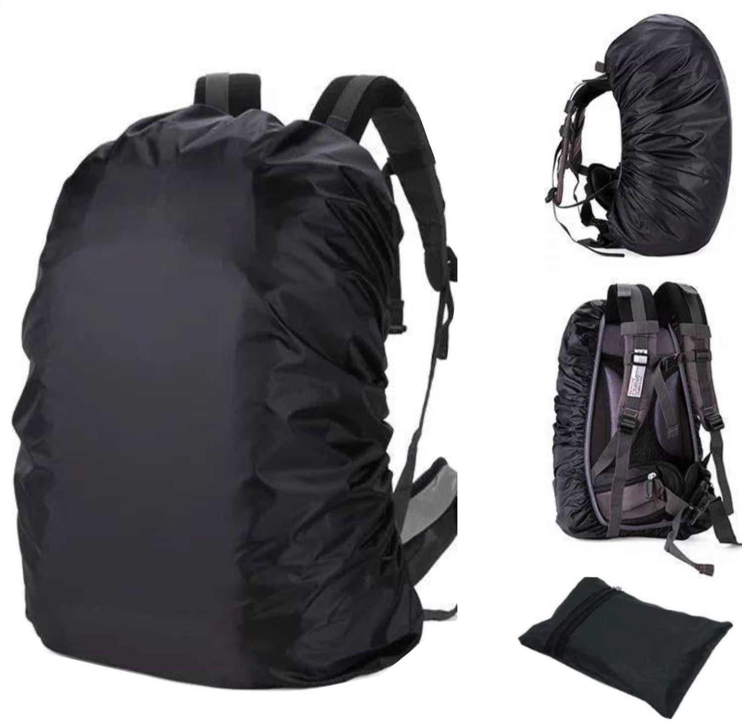 ARDAKI Waterproof Backpack Rain Cover – Adjustable Elastic Protector with Pouch Waterproof, Dust Proof Laptop Bag Cover, Luggage Bag Cover, School Bag Cover, Trekking Bag Cover-image-12