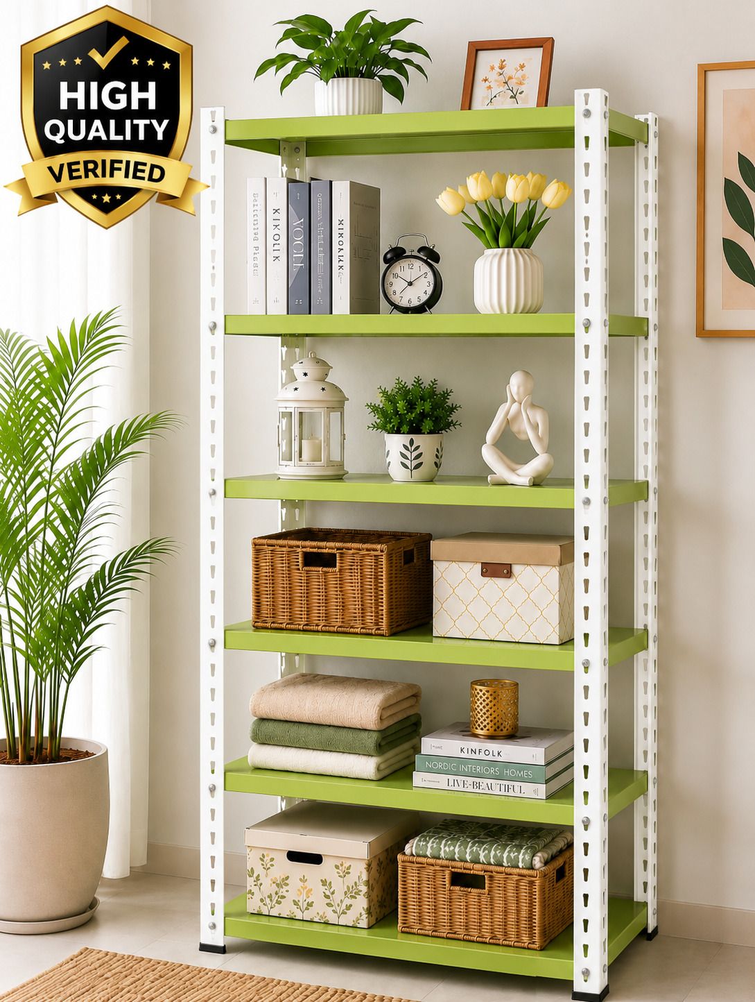 perfect steel traders 6 Metal Open Book Shelf-picture-19