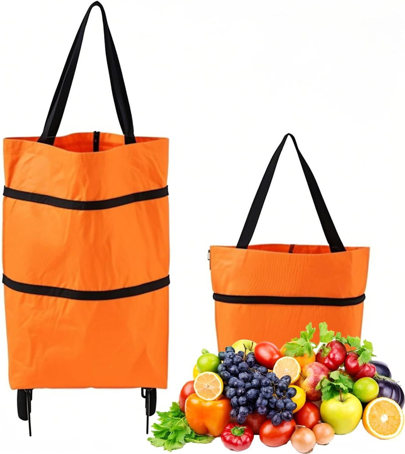 slipcare 2 in 1 Foldable Shopping Trolley Carry Bag with Wheels SLP31 Luggage Trolley-picture-30