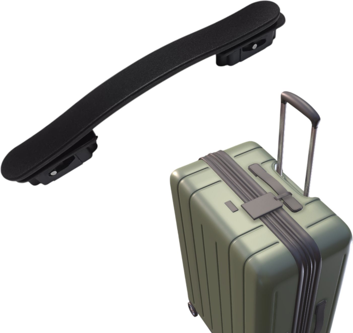 vault PREMIUM Luggage Pull Handle for Suitcase Trolley Handle(1 Handle,Black) Luggage Trolley-picture-24