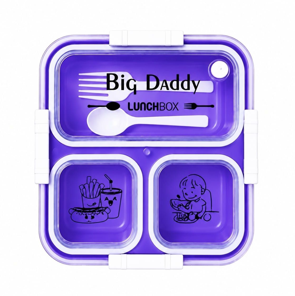 School Kids and Office 1 Containers Plastic School Lunch Box-image-1