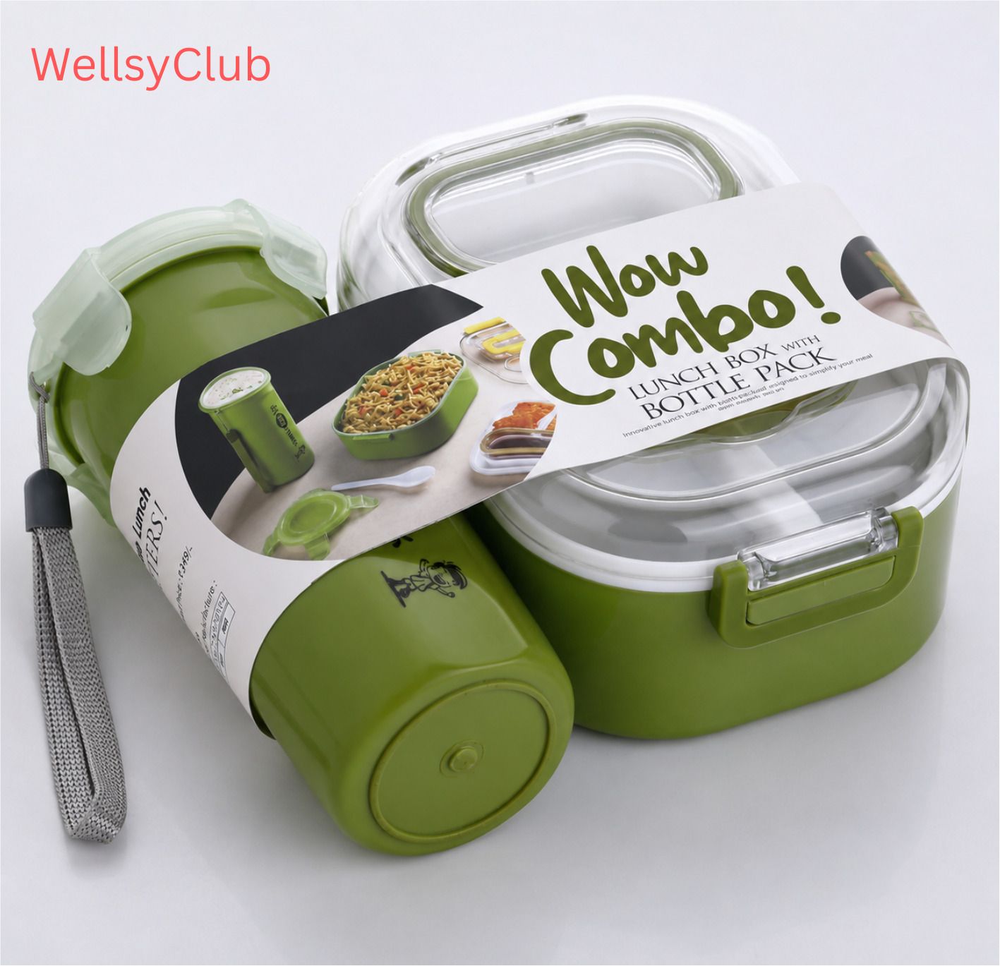 Bento Lunch Box with Water Bottle Combo | Leakproof Food Container 1 Containers Plastic School Lunch Box-image-17