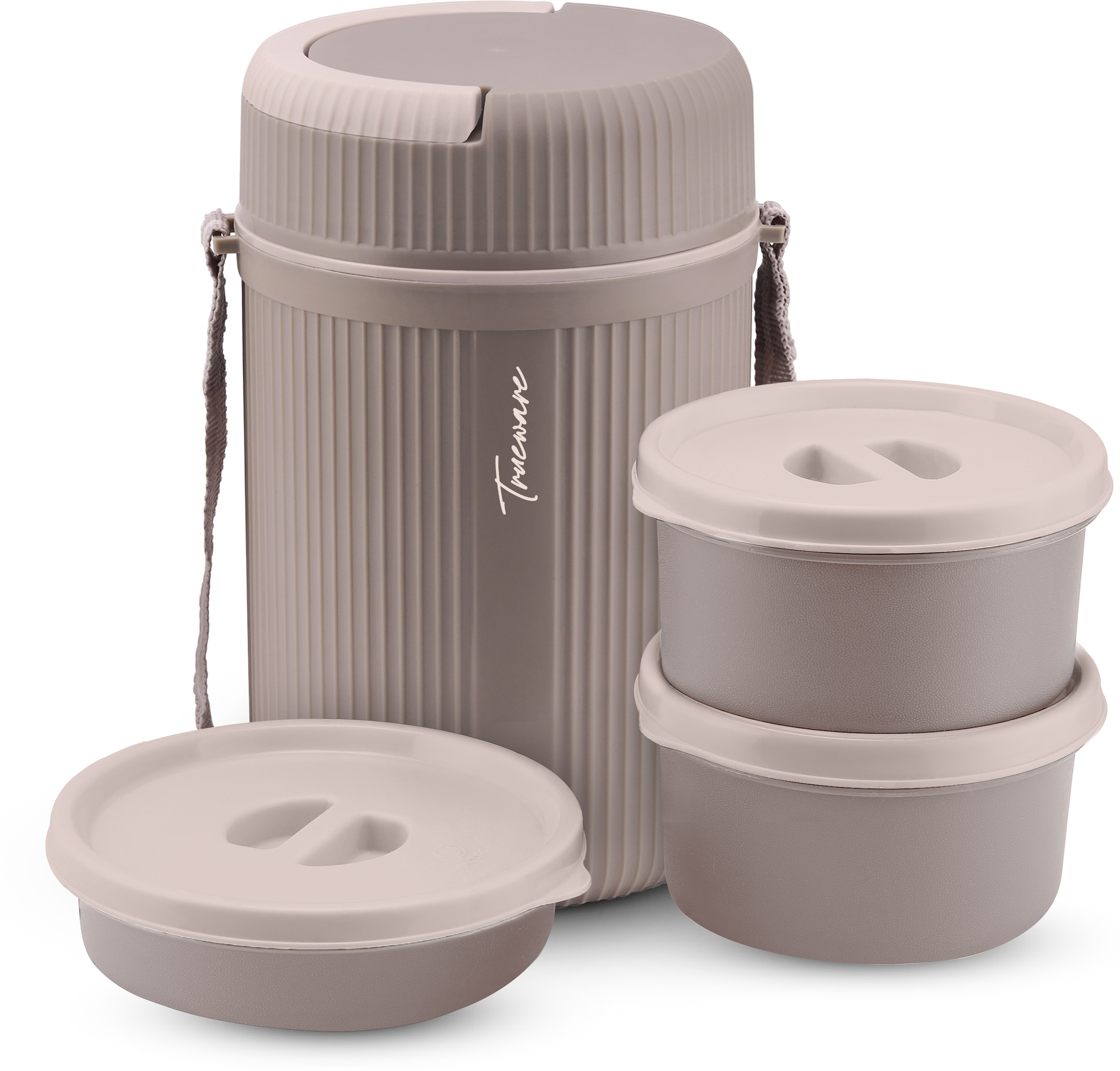 MEAL 2 Insulated Hot Lunch Box With 2 PP Container 300ML & 1 PP Container 200ML 3 Containers Lunch Box image 1