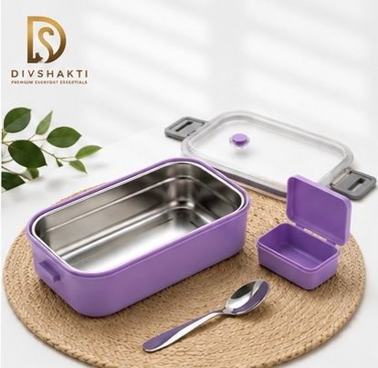 divshakti Steel Lunch Box 21 1 Containers Stainless Steel School Lunch Box-picture-22