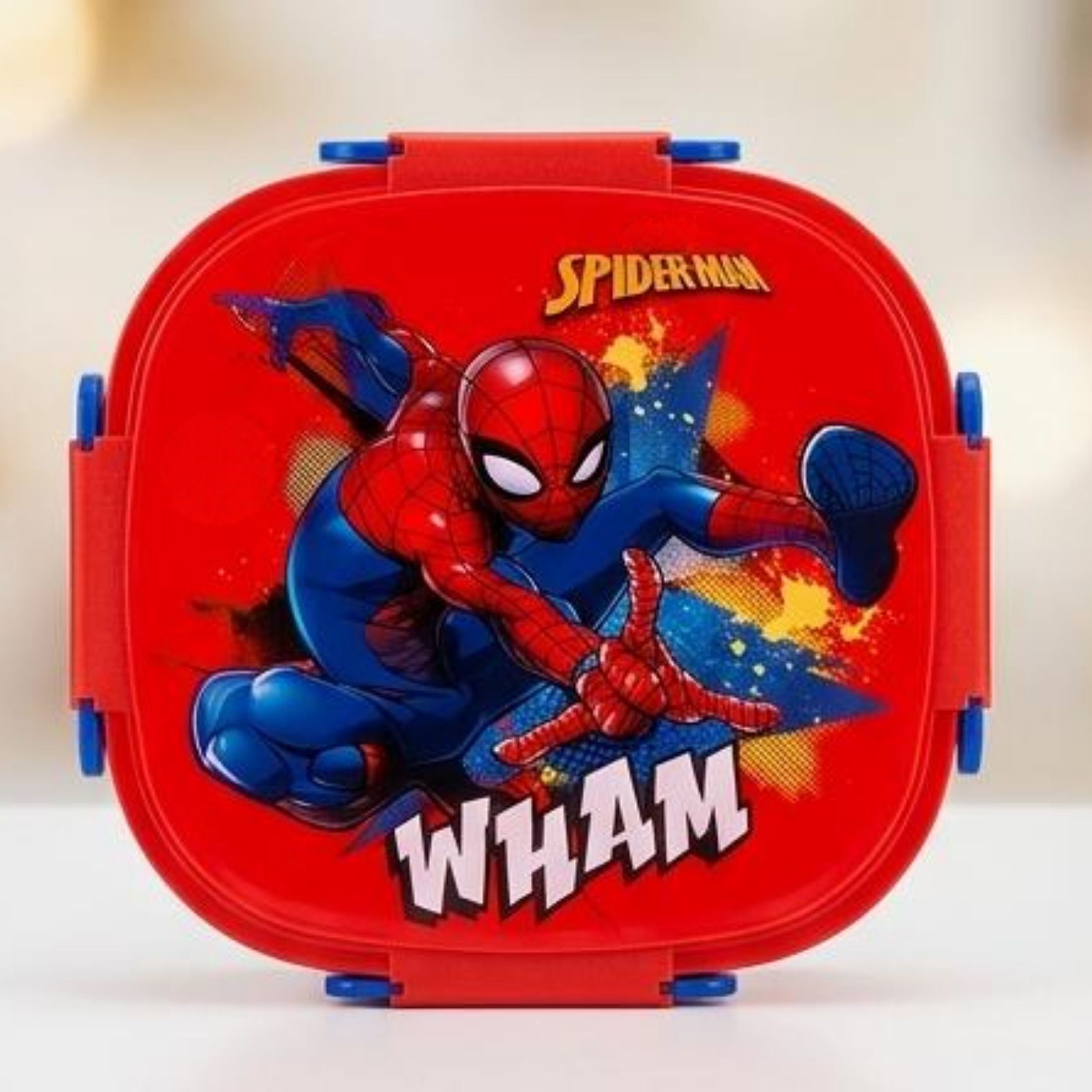 Kids Spiderman Stainless Steel Lunch Box with Spoon || 3 Compartment Tiffin 3 Containers Stainless Steel School Lunch Box-image-49