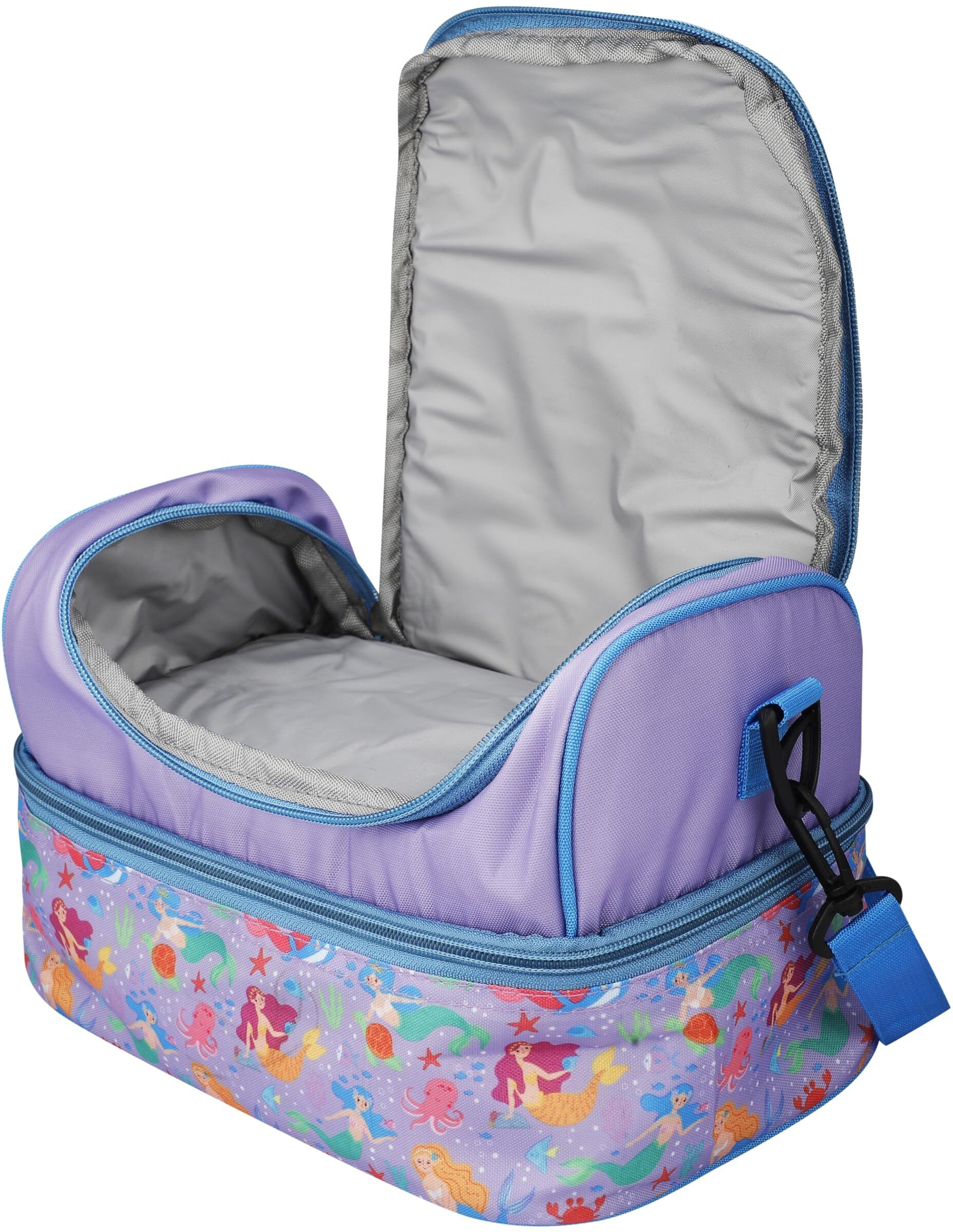 Multi Compartment Dual Slot Lunch Bag Double Insulated Tiffin Lunch Bag Waterproof Lunch Bag-image-45
