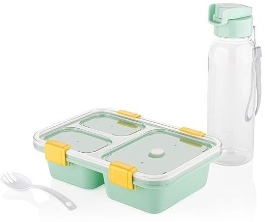 Lunch Box &Water Bottle Combo for Kids | 900 ml 3 Containers Lunch Box1000ml 3 Containers Lunch Box-image-23