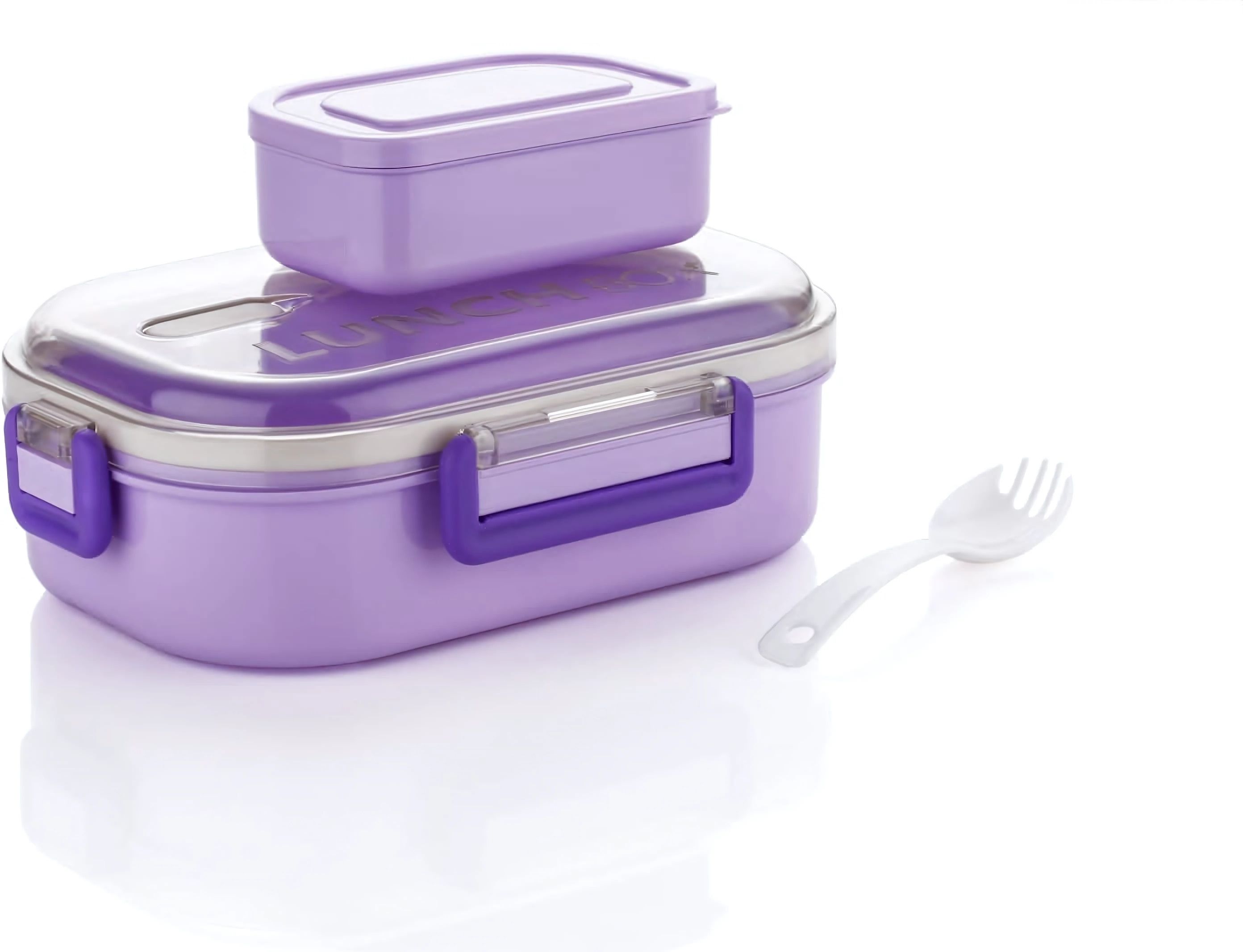 keaton Lunch Box with Spoon and Office School Collage Dabba tiffin box 2 Containers Lunch Box-picture-9