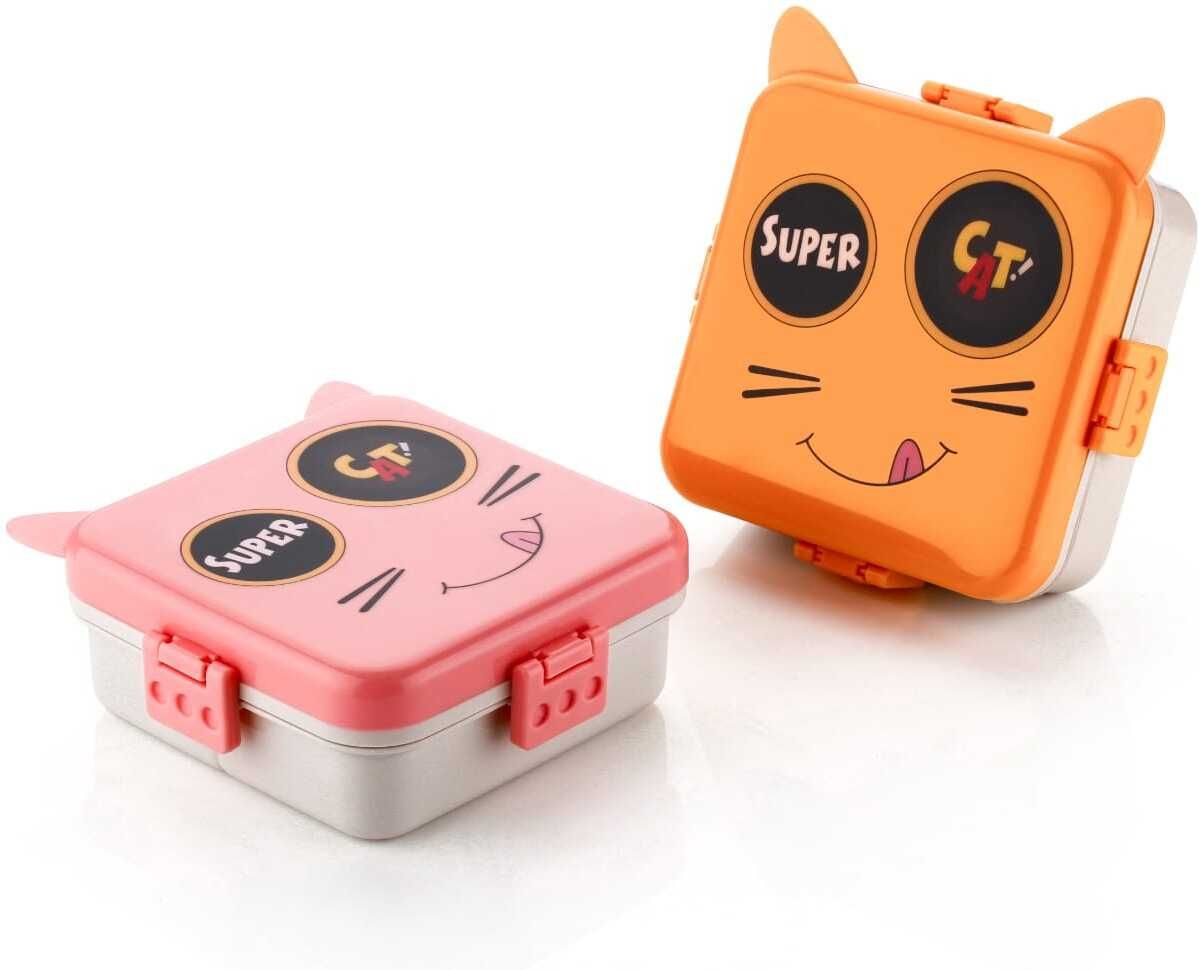 Super Cat Kids Plastic Lunch Box 1 Containers Plastic School Lunch Box-image-31