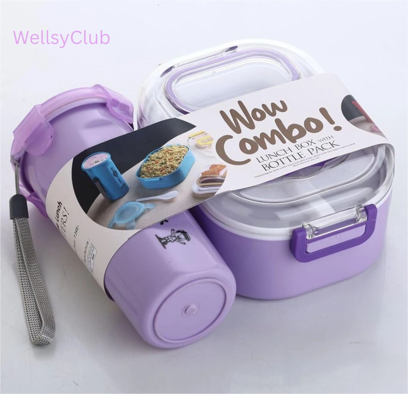 Lunch Box Set | Leakproof Food Container with Drinking Bottle 1 Containers Plastic School Lunch Box-image-2