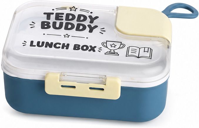 ranic Taddy Buddy Lunch Box Blue For Office Collage School 1 Containers Plastic School Lunch Box-picture-5