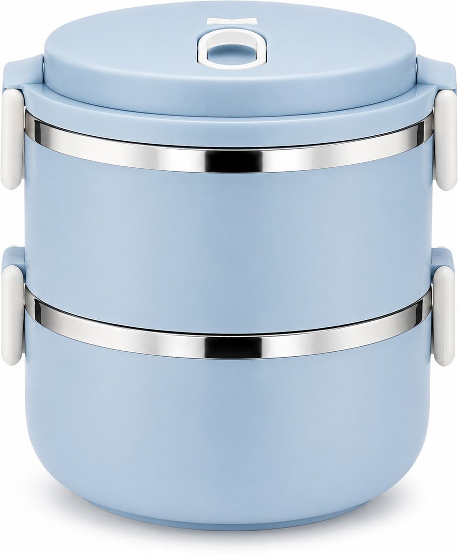 Premium 2 Tier Lunch Box | 1050 ml Capacity | Portable Lunch Container 2 Containers Polypropylene, Plastic Office Lunch Box-image-30
