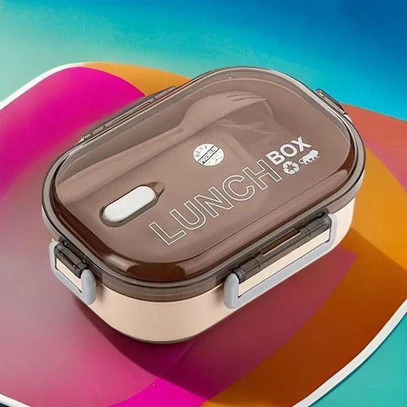 keaton Plastic lunchbox for kids | Spoon & Fork 2 Containers Lunch Box 2 Containers Lunch Box-picture-24