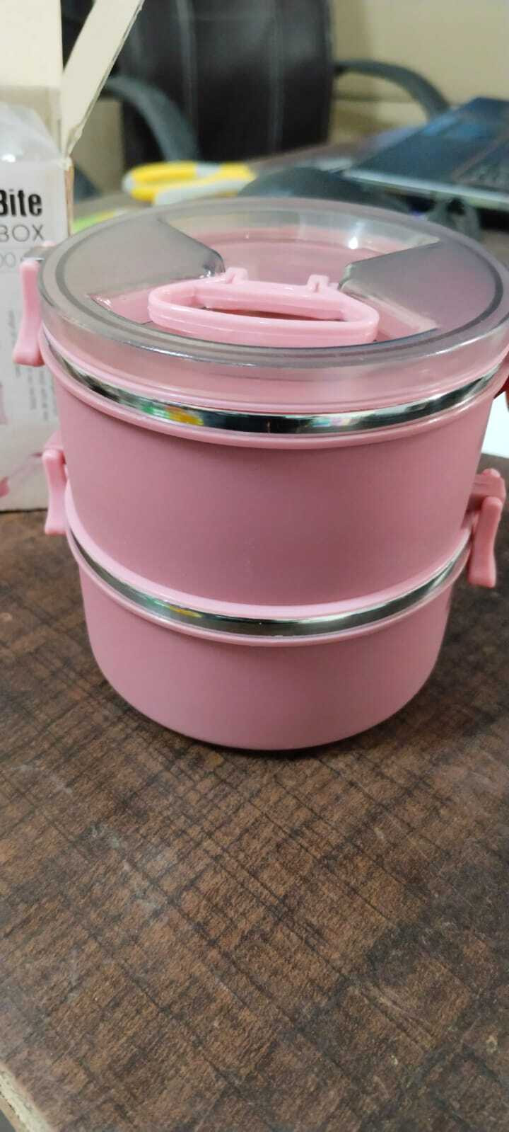 mohata 2 Layer SS Lunch Box 2 Containers Lunch Box image 1