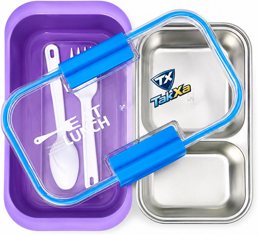 takxa LUNCH BOX 500 2 Containers Stainless Steel Office Lunch Box-picture-16