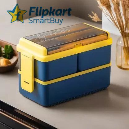 3 Section Lunch Box With Spoon & Fork Everyday Use For Office ,School, College 3 Containers Lunch Box