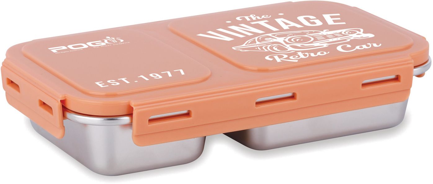 pogon Chit Chat Stainless Steel Lunch Box for Kids, School Tiffin Box 1 Containers Lunch Box-picture-12