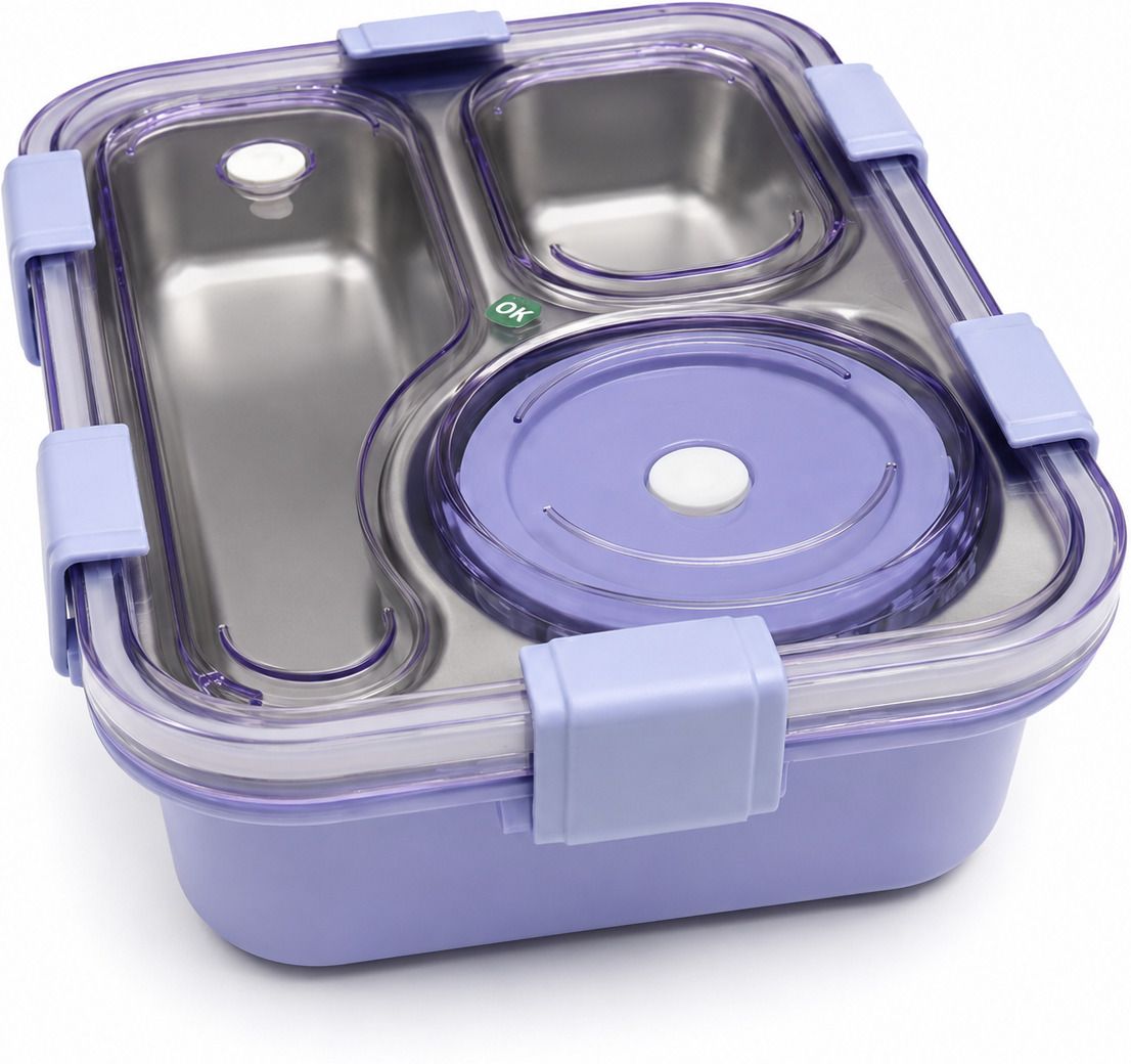 tissoo koi koi lunch box 3 Containers Plastic, Stainless Steel Office Lunch Box-picture-11