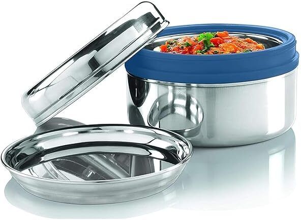 milton Supreme Stainless Steel Lunch Box 1 Containers Stainless Steel College Lunch Box-picture-42