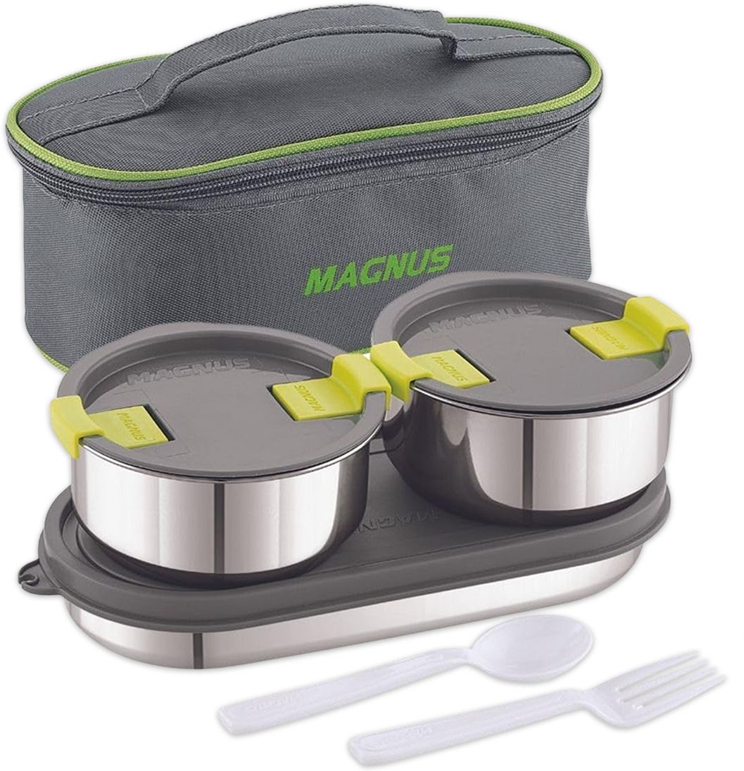 Olive 3 Prime-3 Steam lock Stainless Steel Lunch Boxes with a Bag 3 Containers Lunch Box-image-8