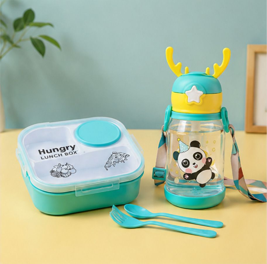 Kids School Lunch Combo Set 3 Containers Plastic School Lunch Box-image-38